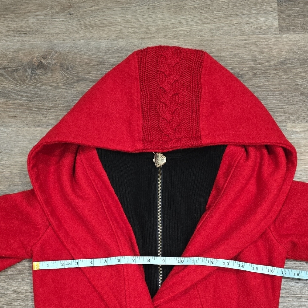 G-Star RAW Red Hooded Wool Blend Jacket | Zip Front - Picture 3 of 7